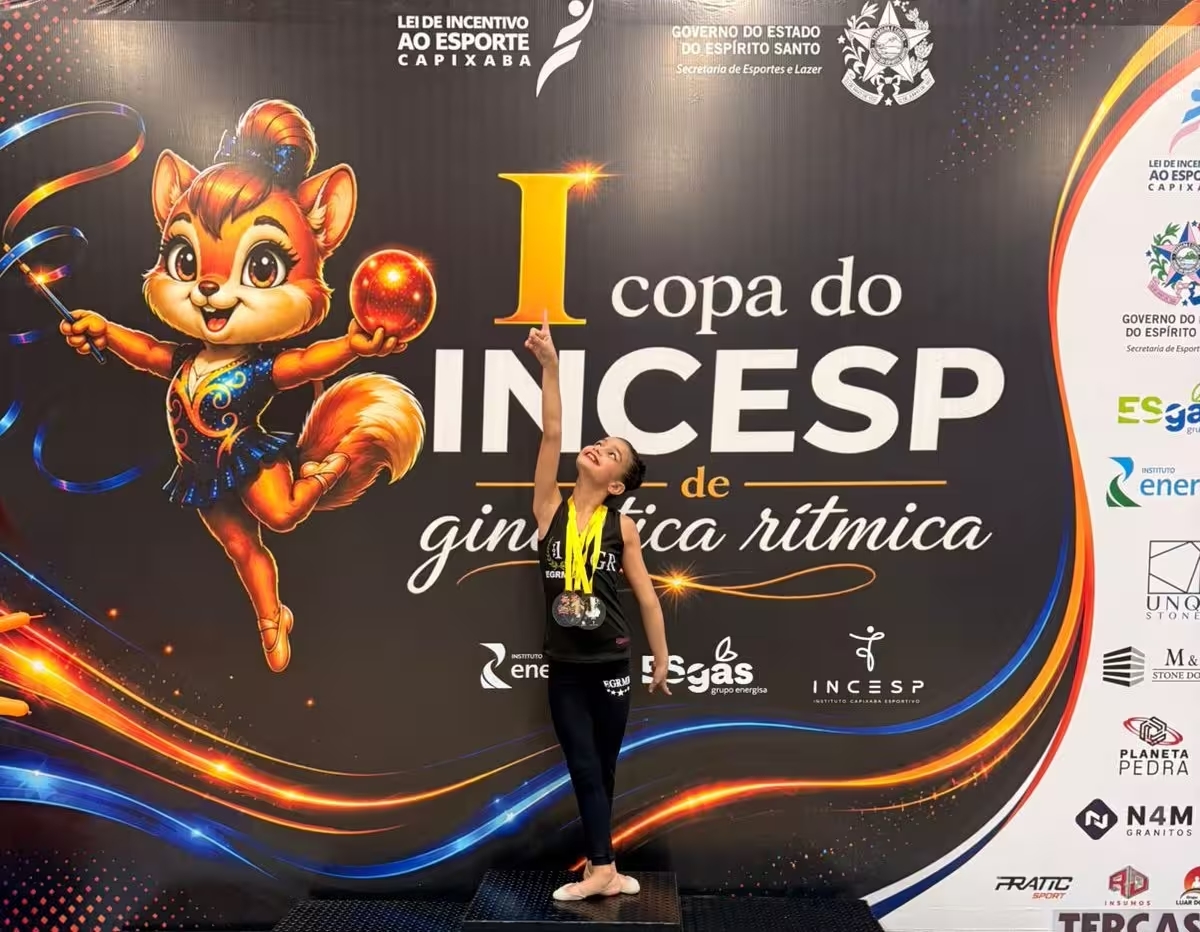 Aluna do Salesiano Região Oceânica é campeã em competição nacional de Ginástica Rítmica no Espírito Santo